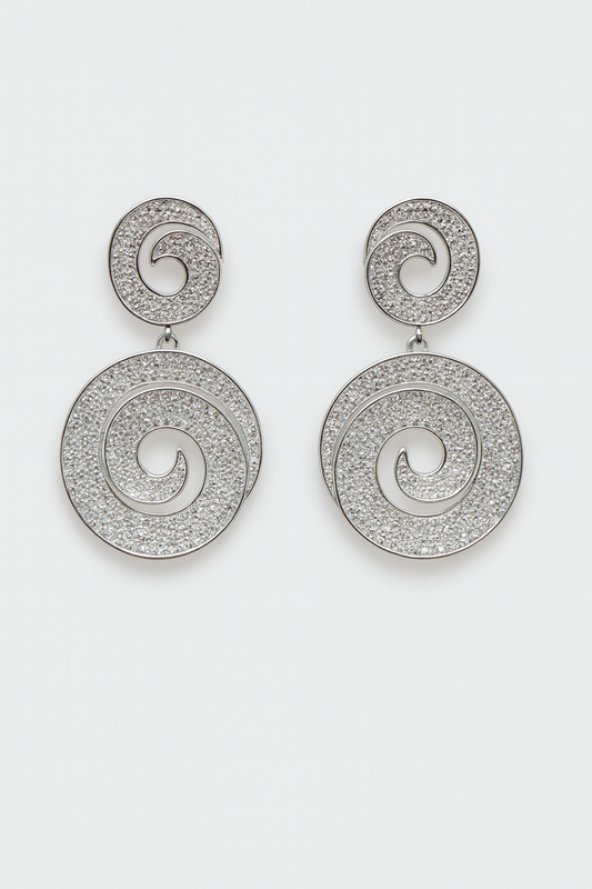 Silver Swirl Earrings