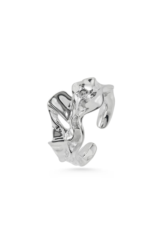 Abstract Silver Ring
