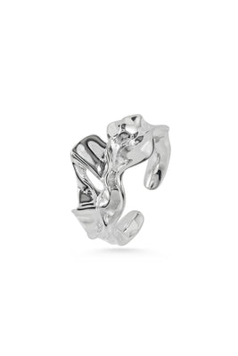 Abstract Silver Ring