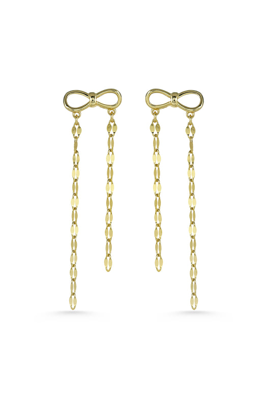 Gold Bow Earrings