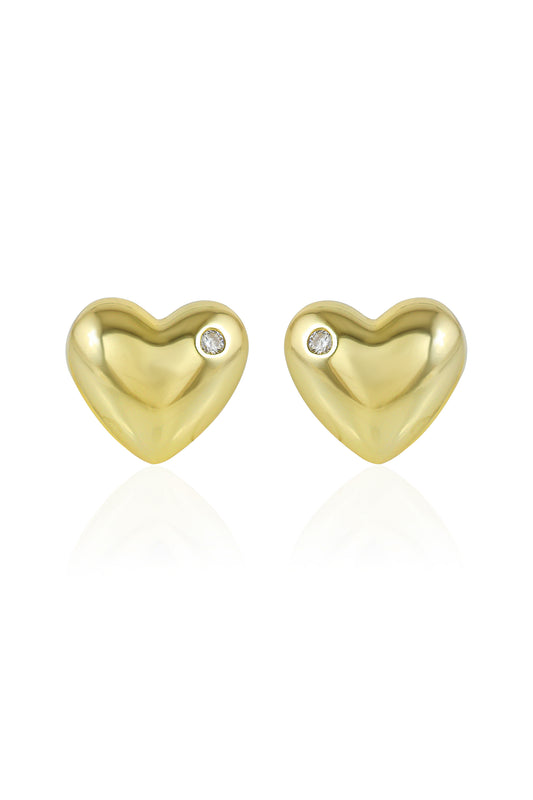 Golden Heart Ear Cuffs