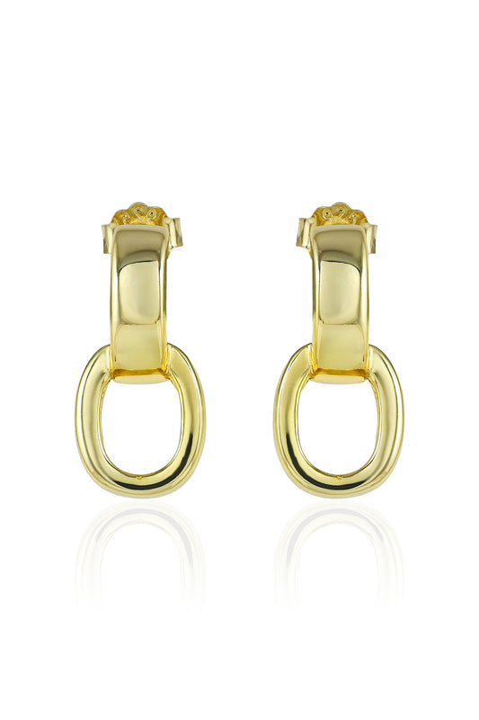 Intertwined Gold Drops Earrings
