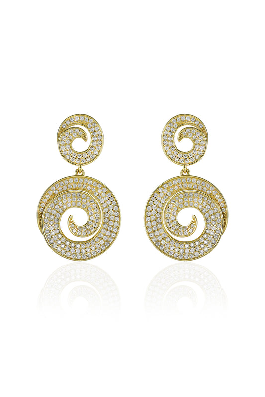 Gold Swirl Earrings