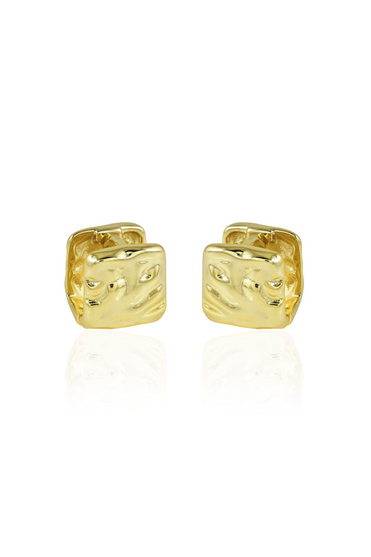 Textured Gold Stud Earrings