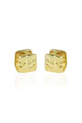Textured Gold Stud Earrings