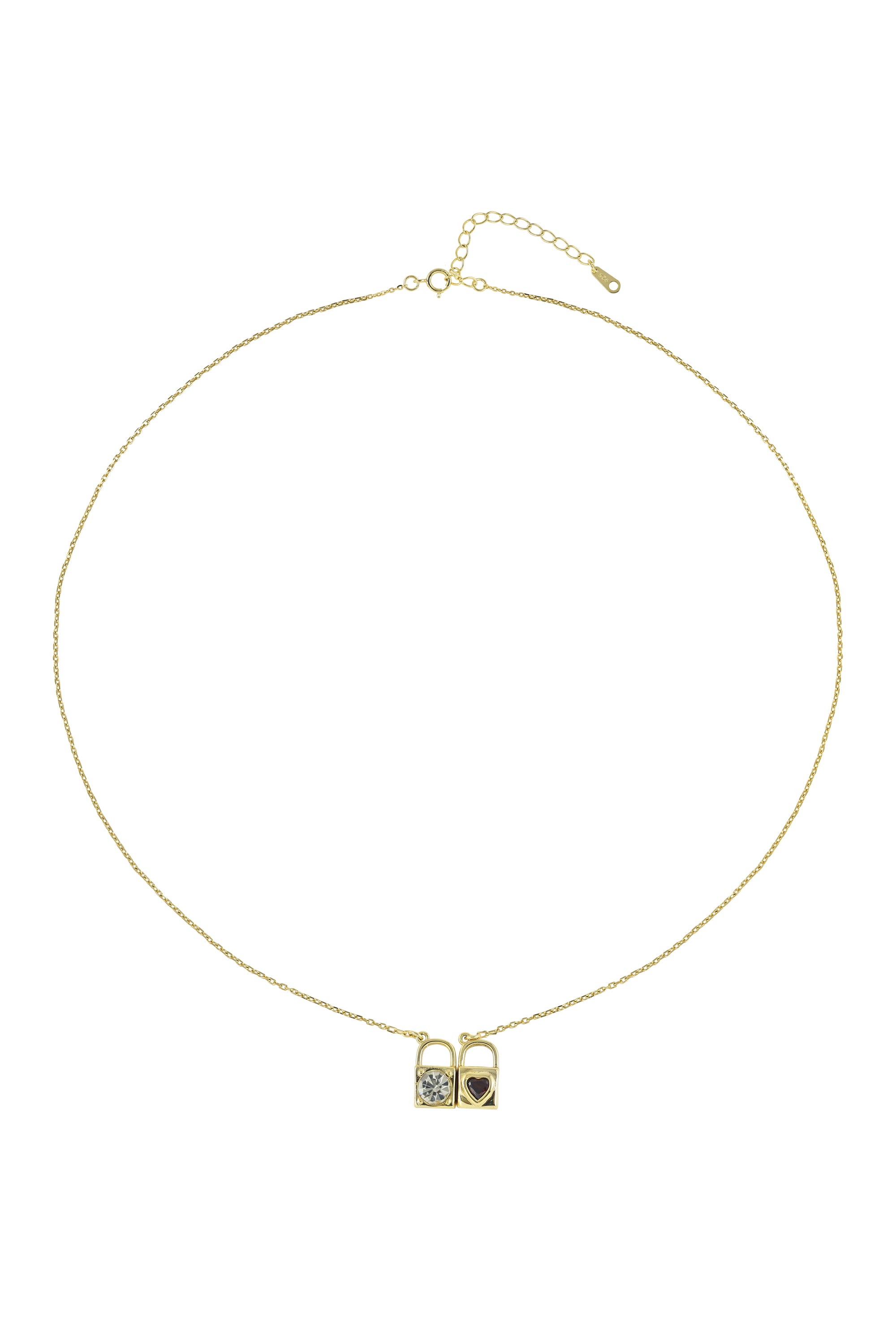 Heart on Lock Necklace