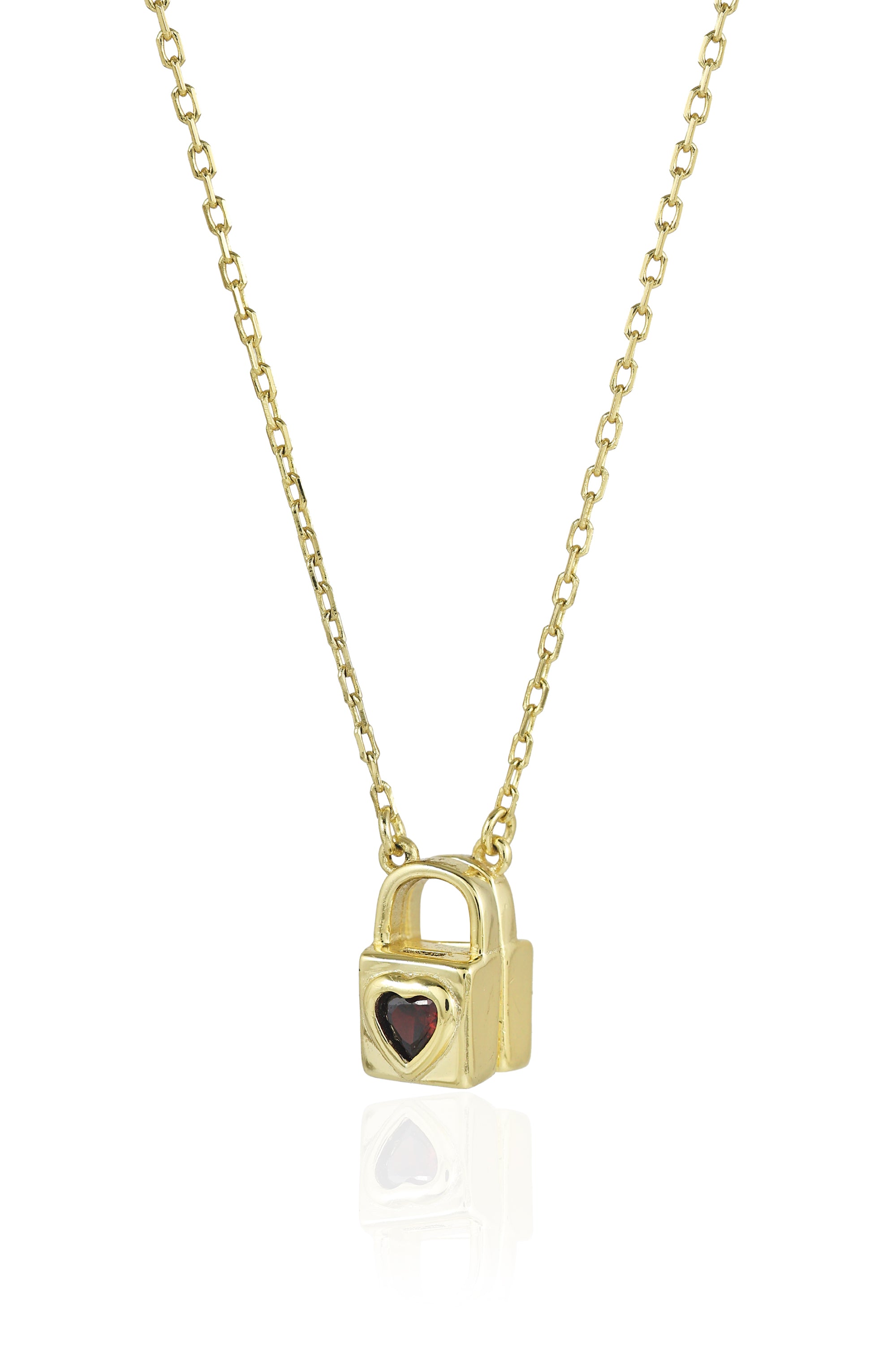 Heart on Lock Necklace