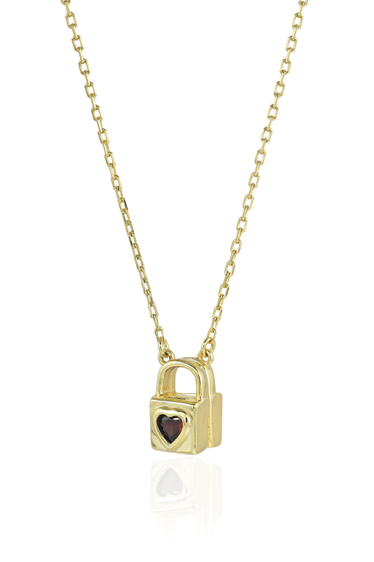Heart on Lock Necklace