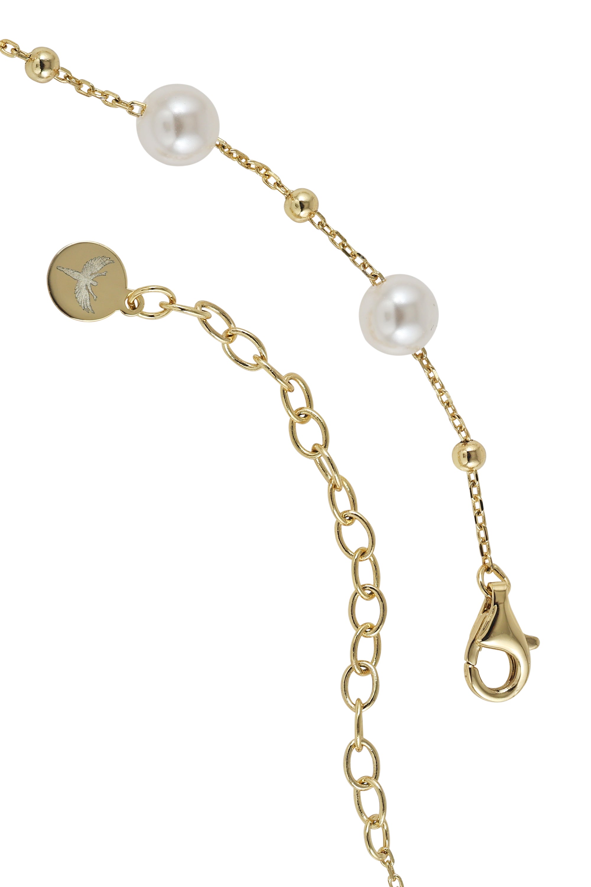 Gold Beaded Pearl Necklace