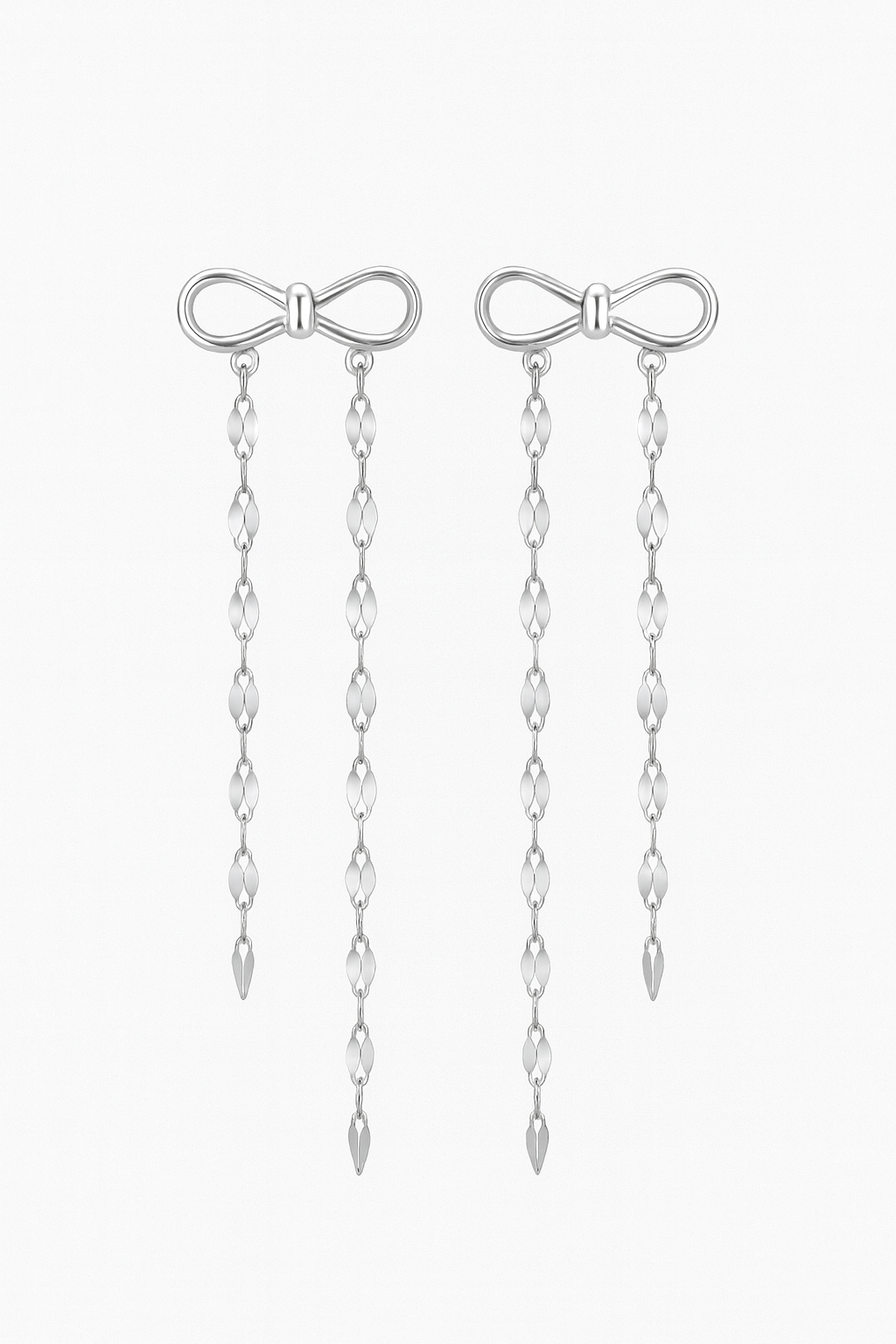 Silver Bow Earrings