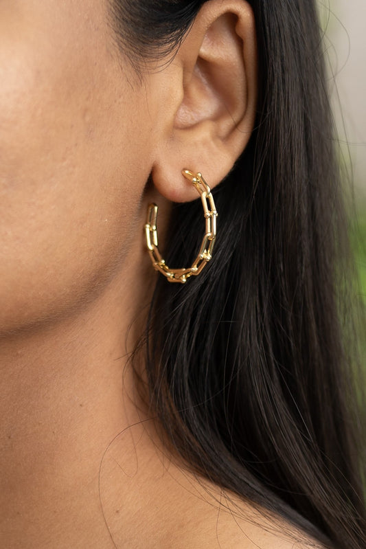 Chain Hoop Earrings