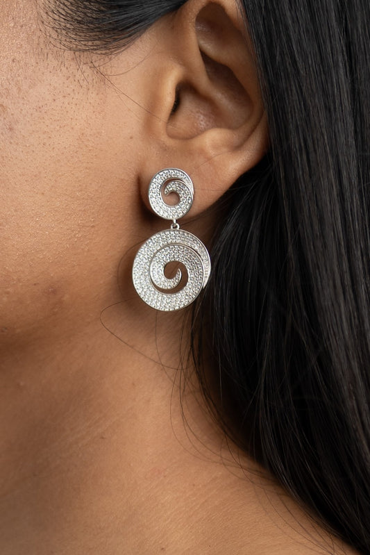 Silver Swirl Earrings