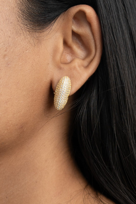 Crystal Heart Statement Earrings