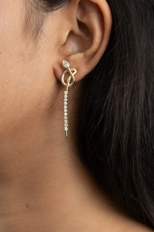 Snake Drop Earrings