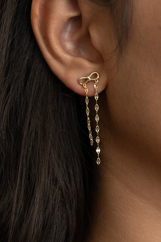 Gold Bow Earrings