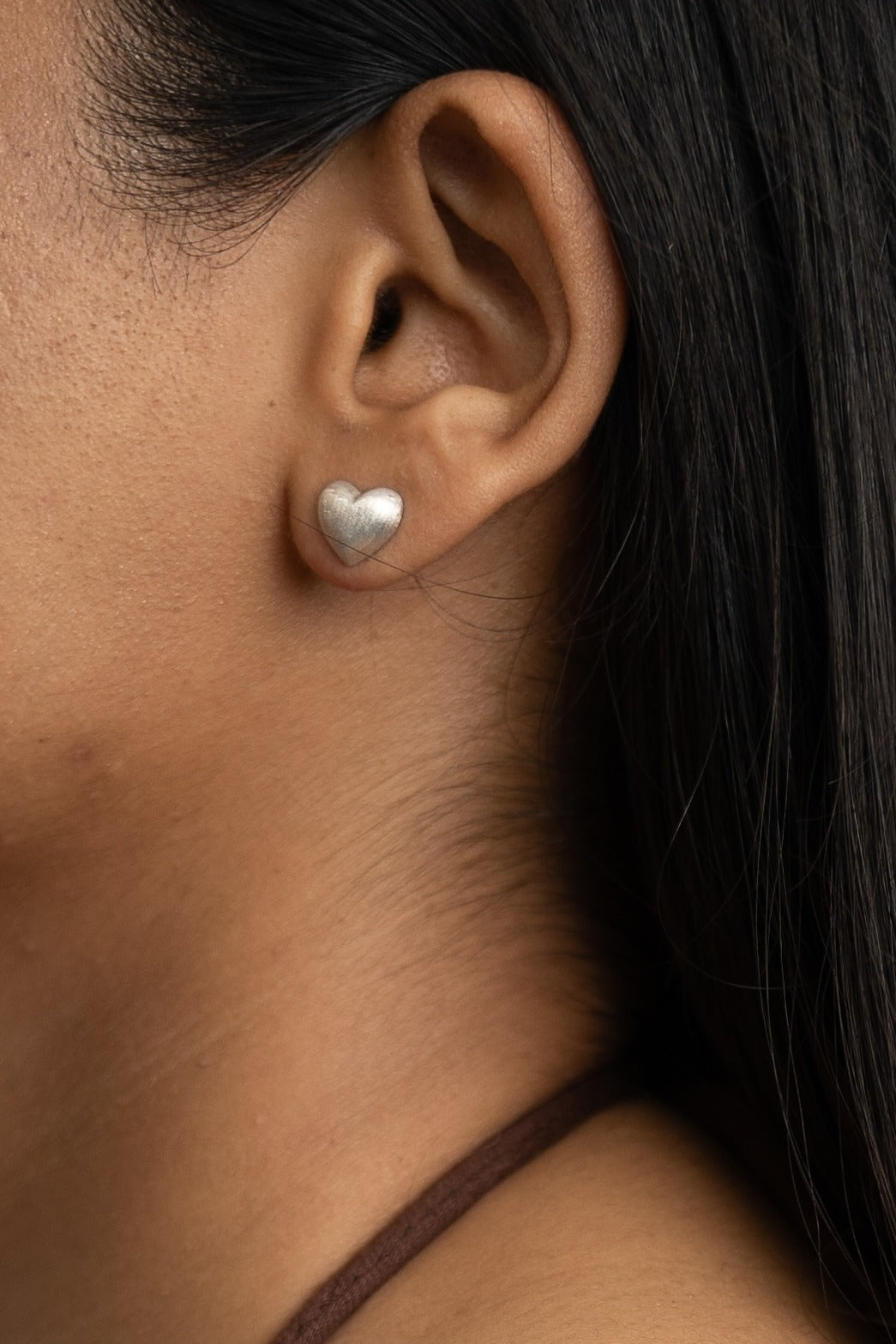 Frosted Heart Earrings