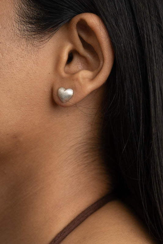 Frosted Heart Earrings
