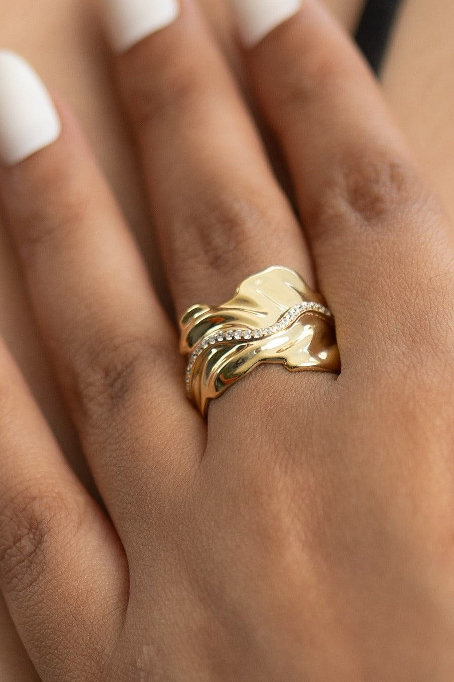 Golden Drape Ring