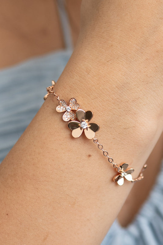 Flower Rose Gold Bracelet