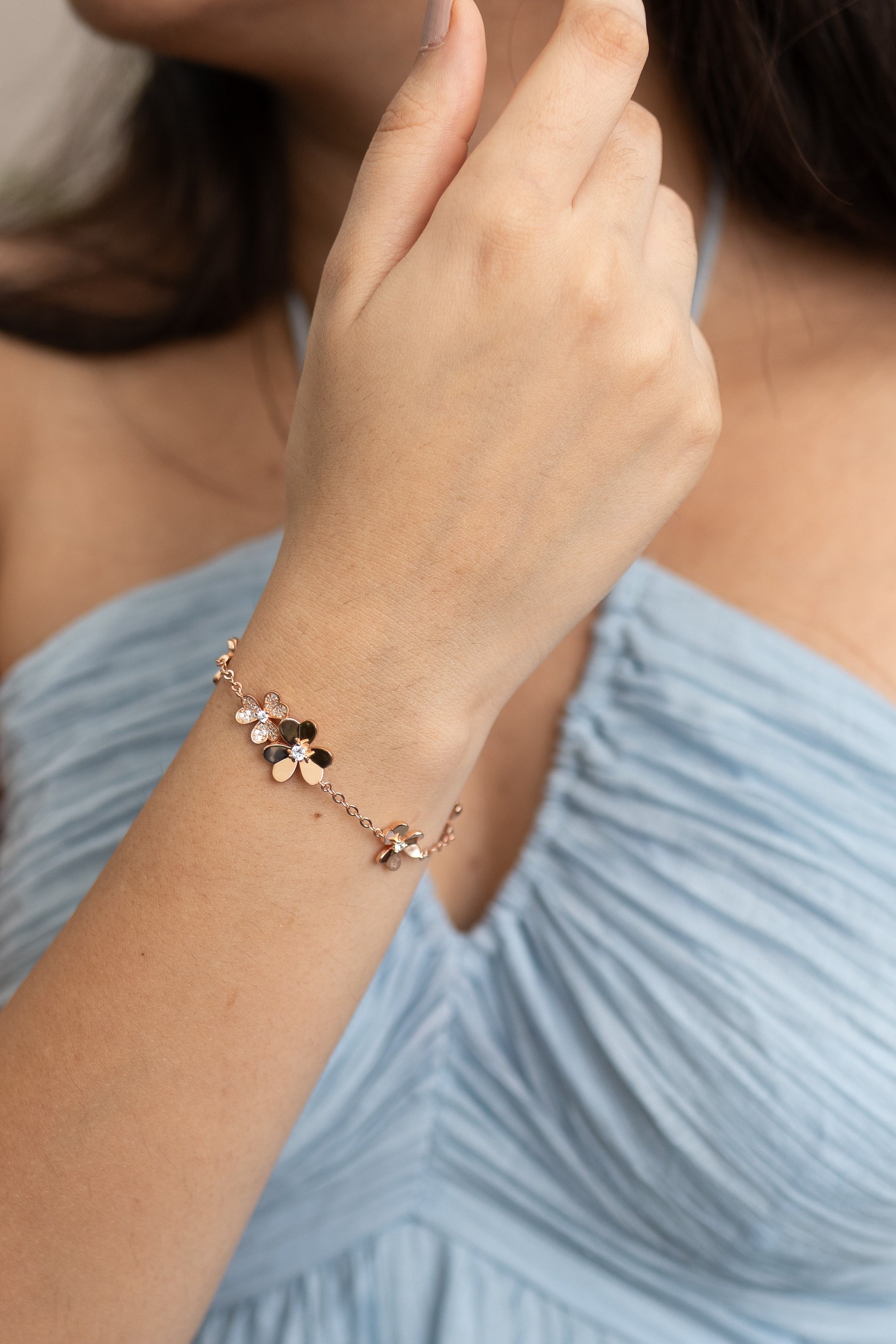 Flower Rose Gold Bracelet
