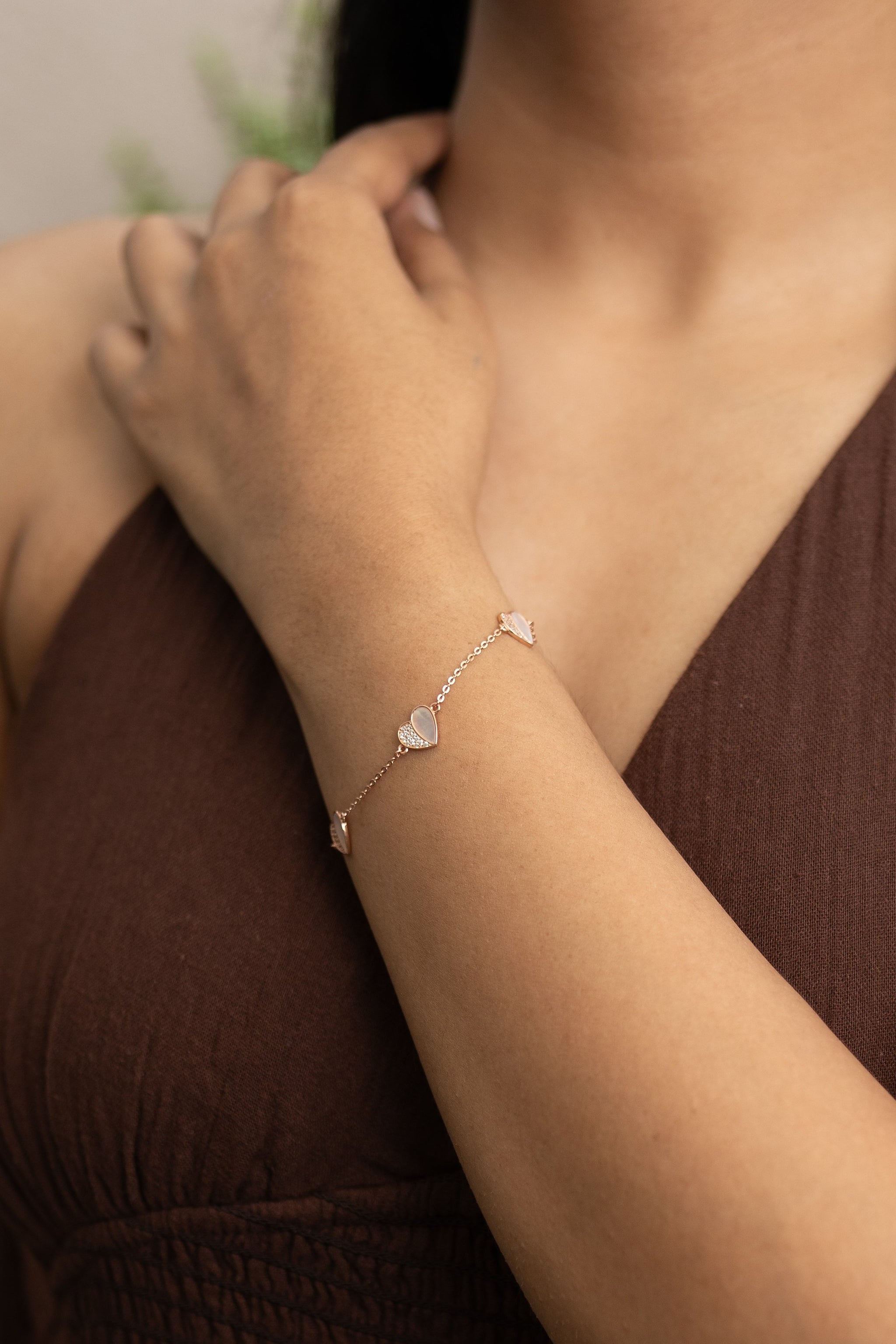 Blushing Heart Bracelet