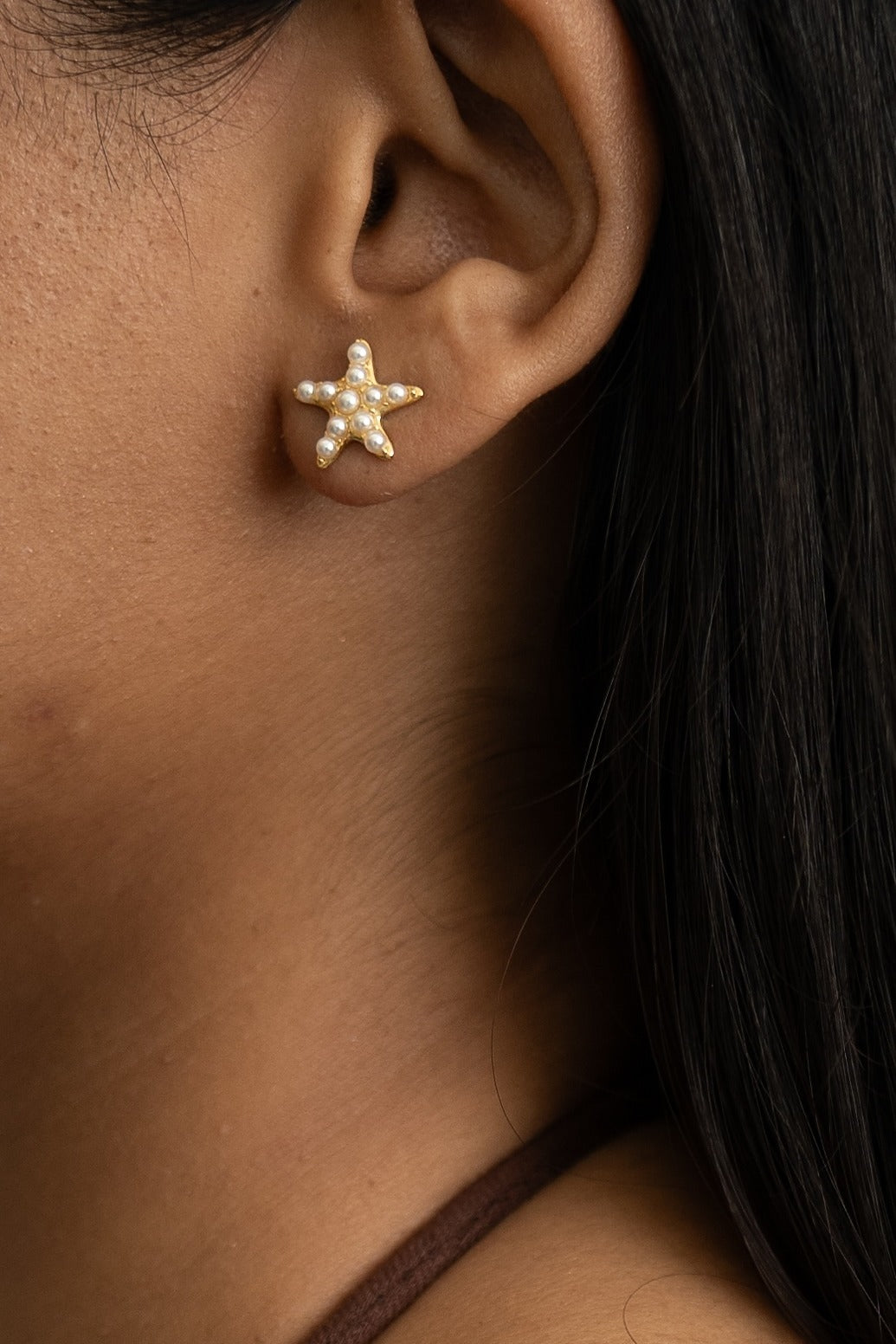 Starlit Pearls Stud Earrings