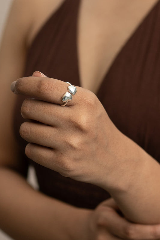 Twin Hearts Ring