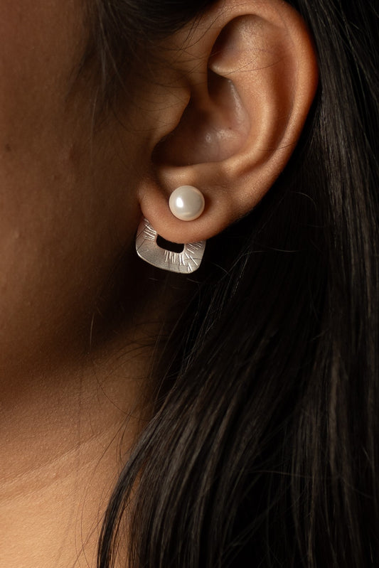 Square Pearl Earrings