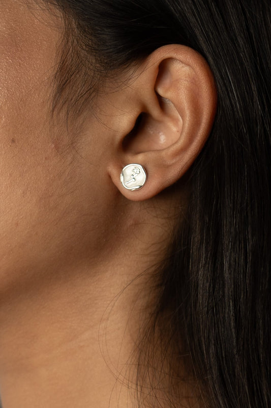 Rose Silver Earrings