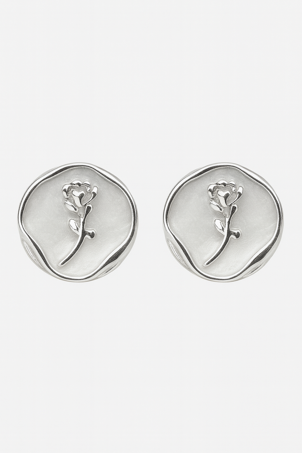 Rose Silver Earrings