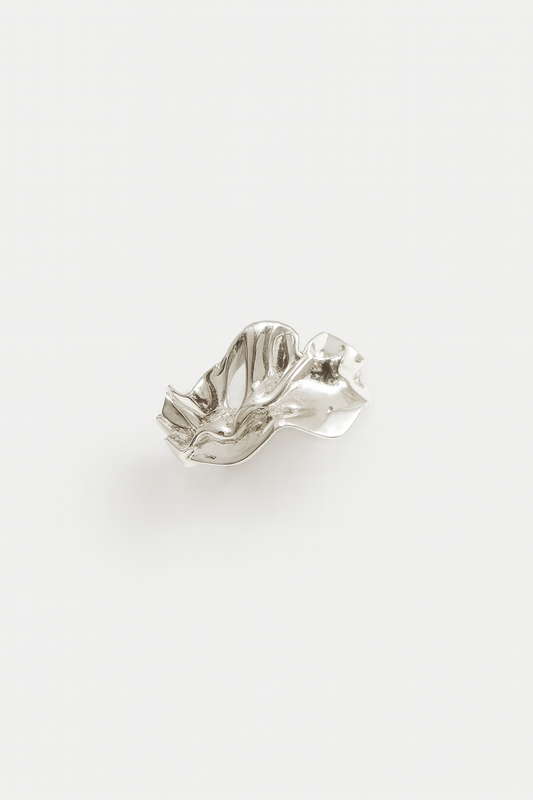 Abstract Silver Ring