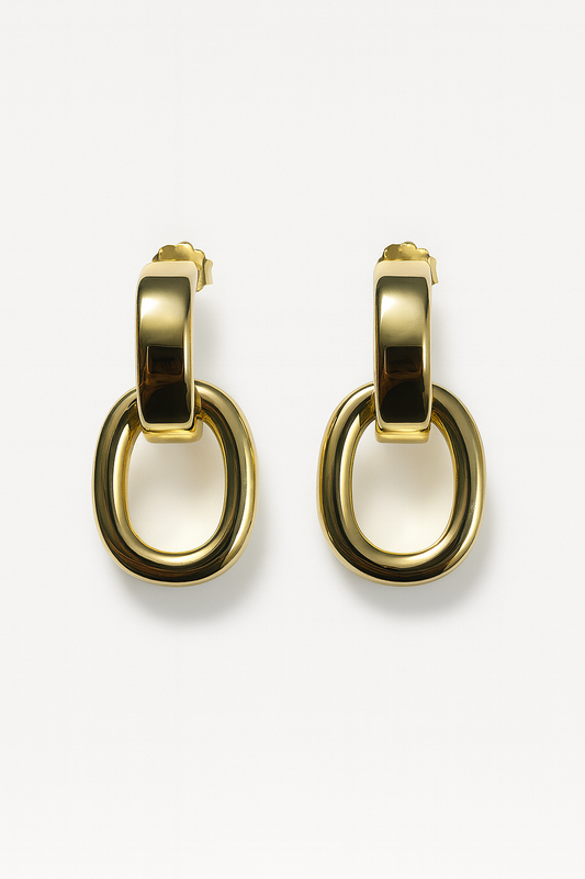 Intertwined Gold Drops Earrings