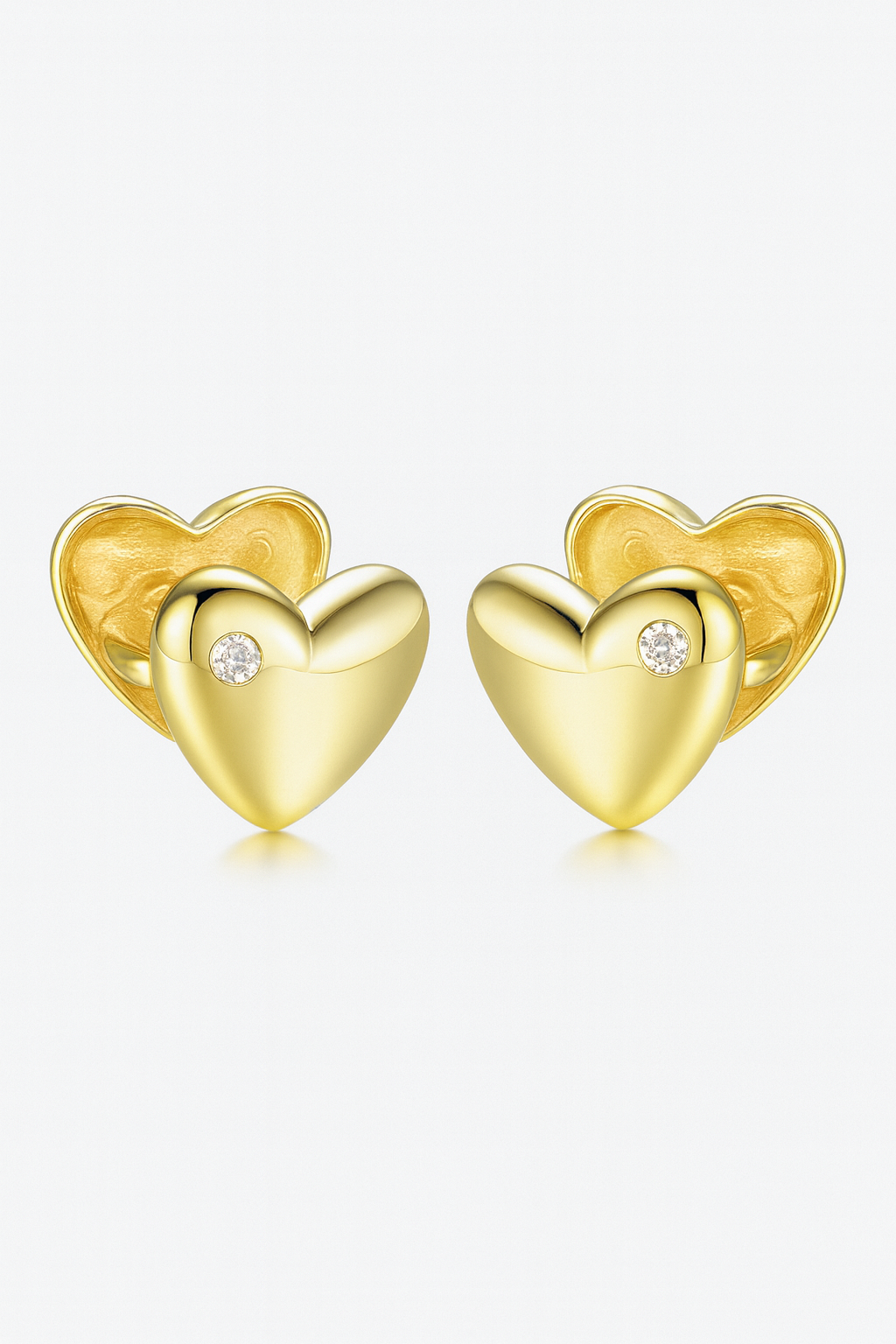 Golden Heart Ear Cuffs