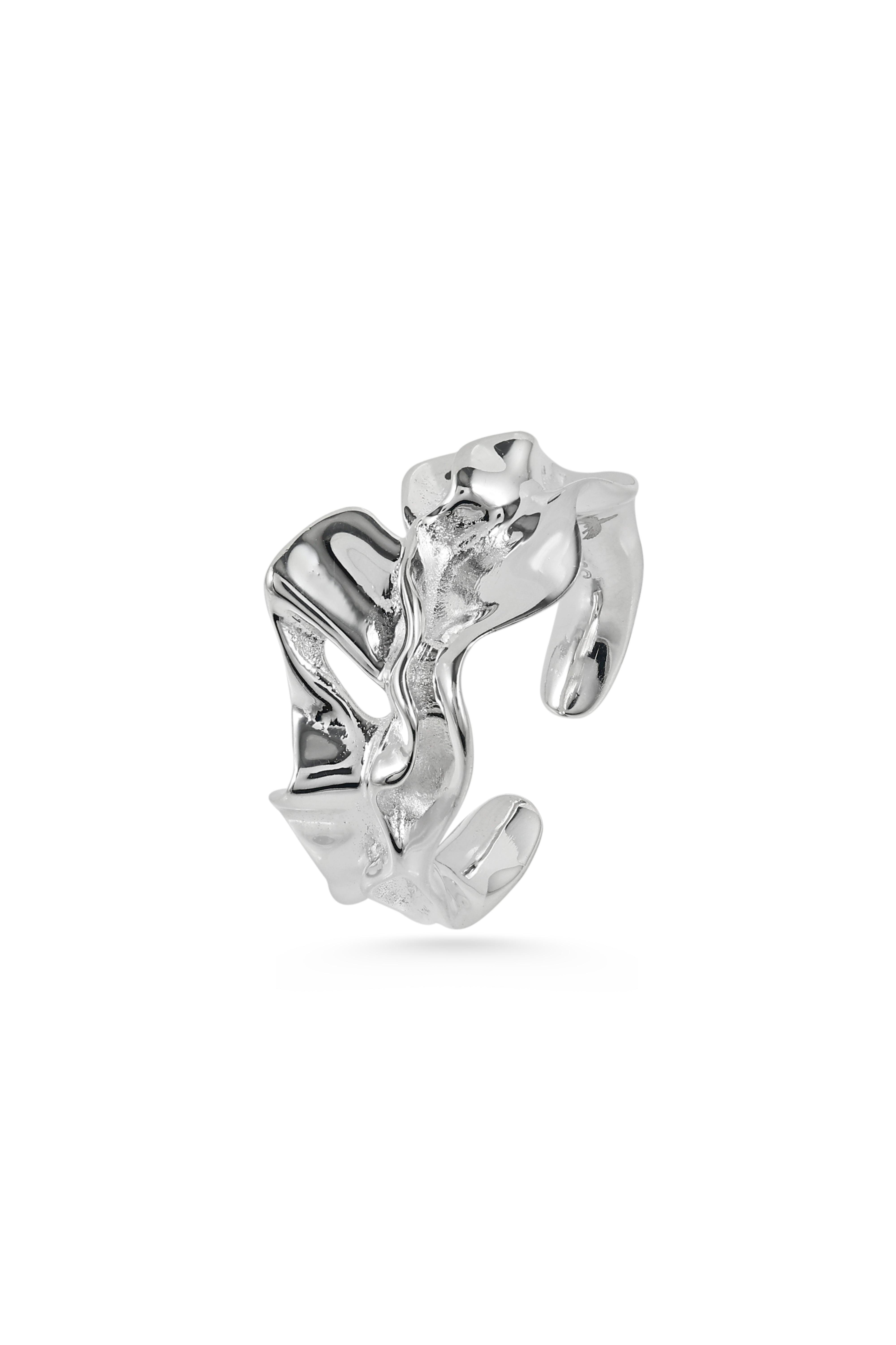 Abstract Silver Ring