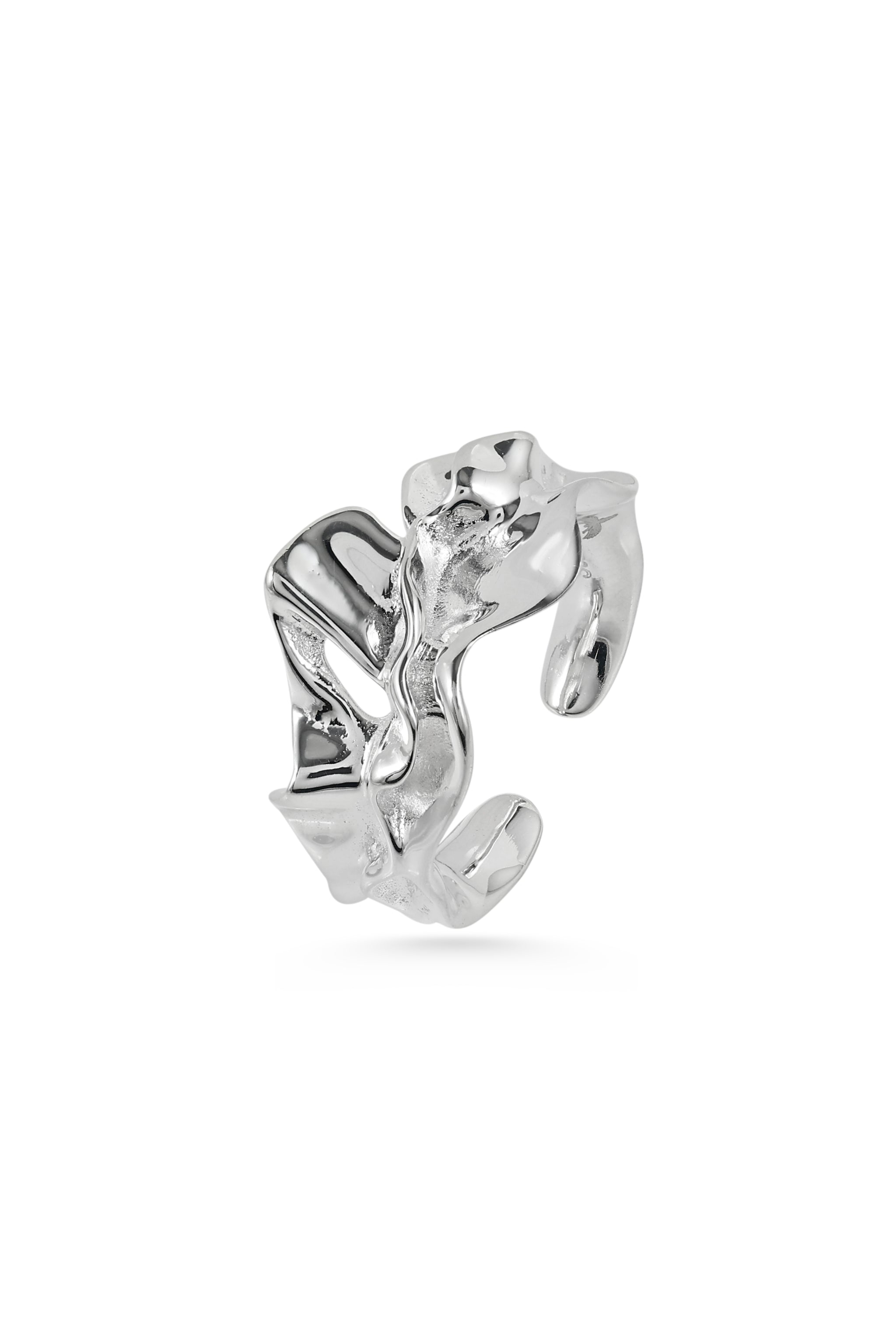 Abstract Silver Ring