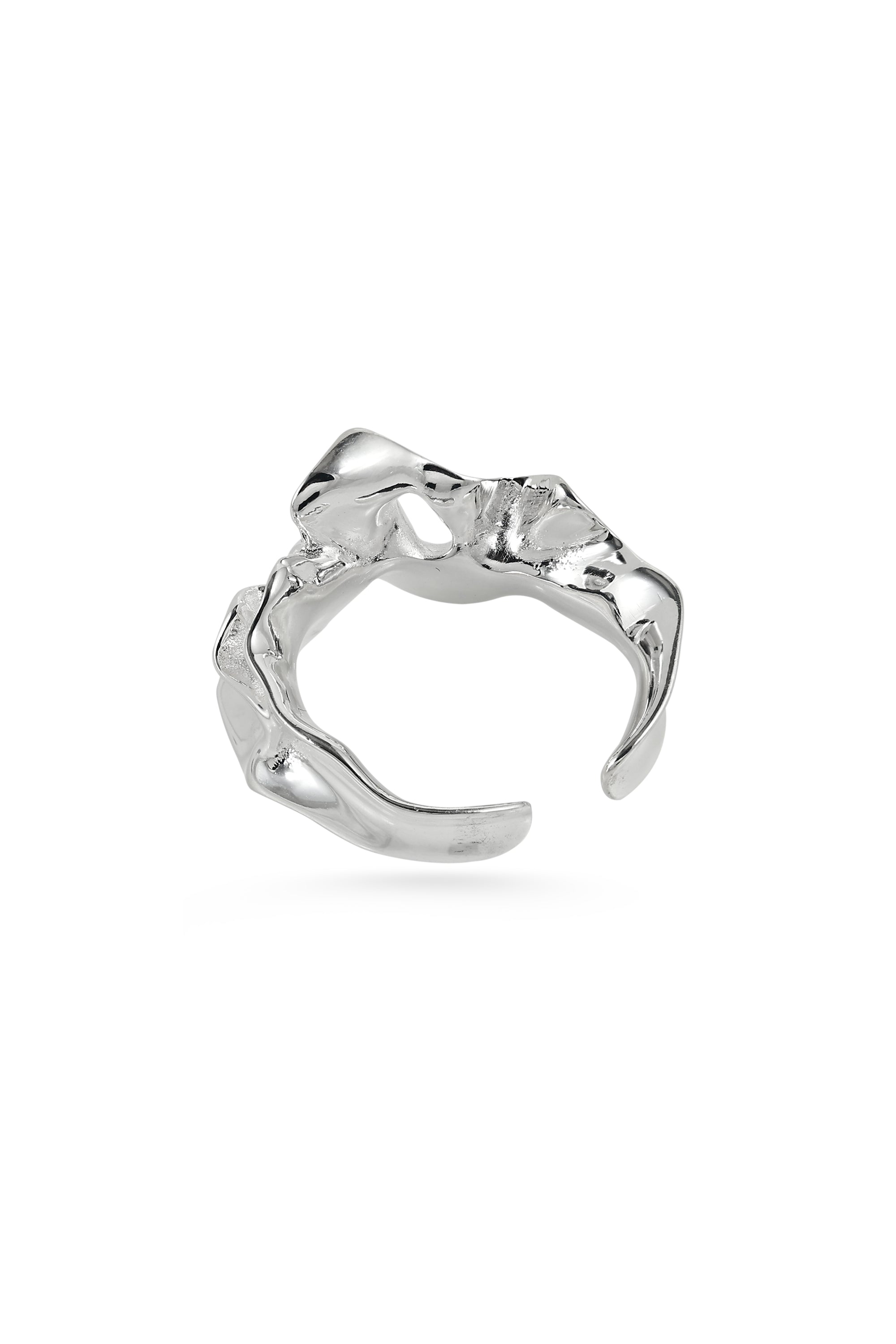 Abstract Silver Ring