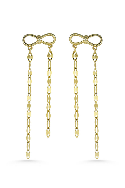 Gold Bow Earrings