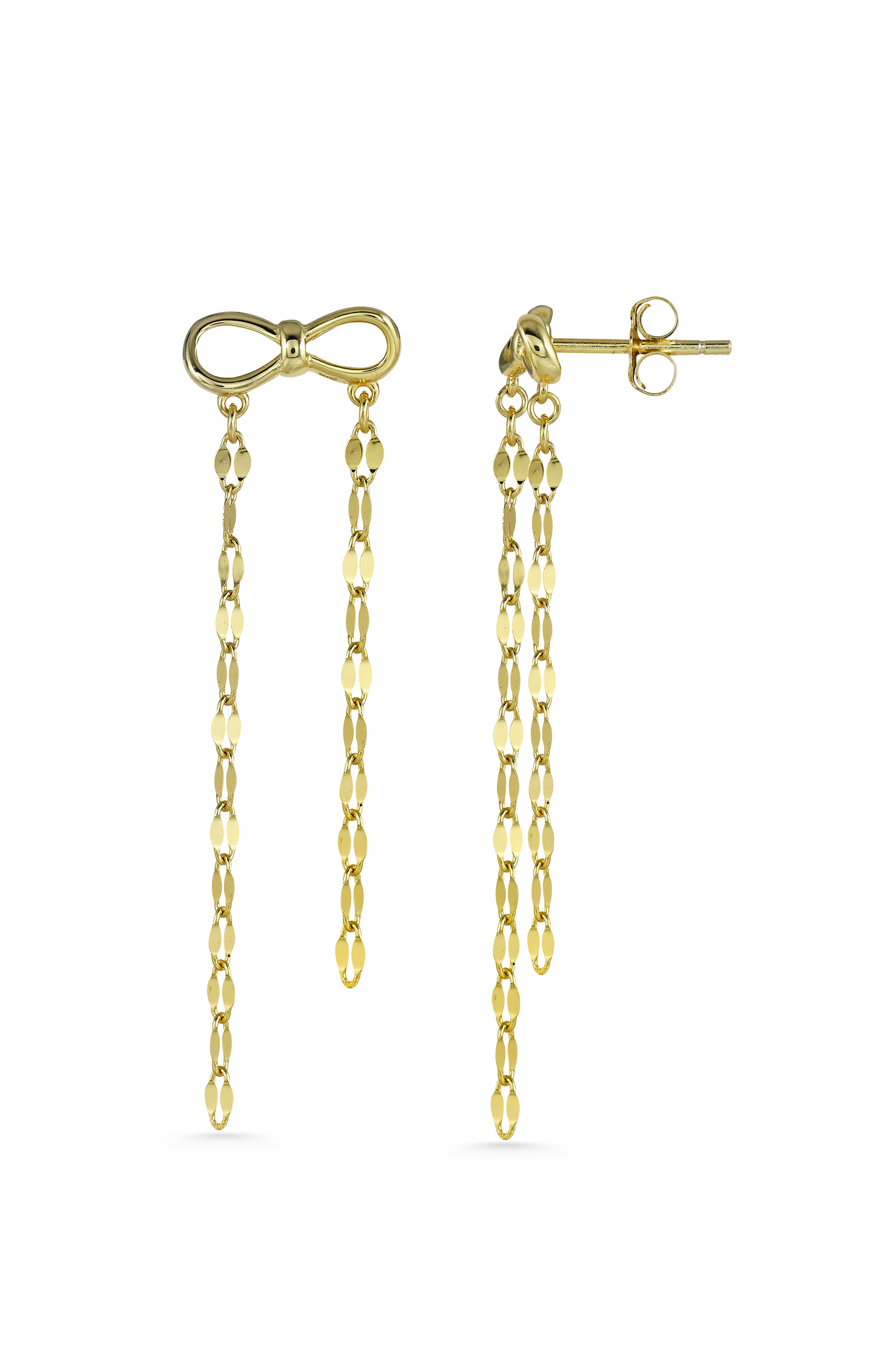 Gold Bow Earrings