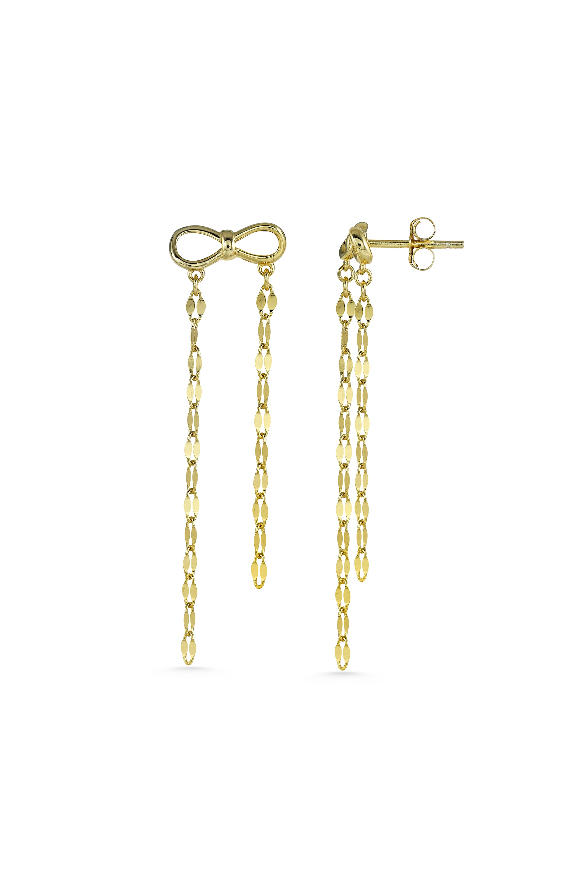 Gold Bow Earrings