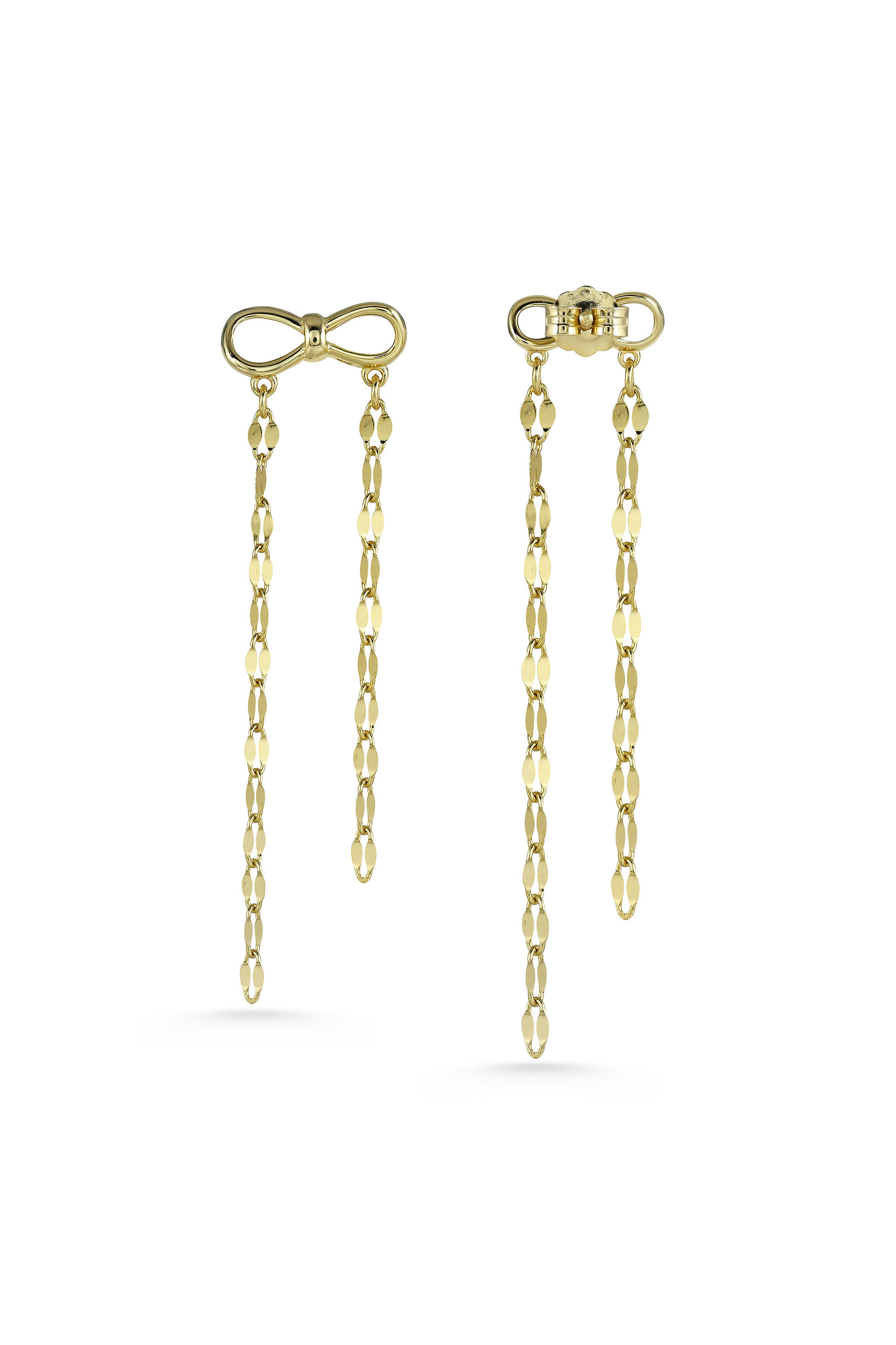 Gold Bow Earrings