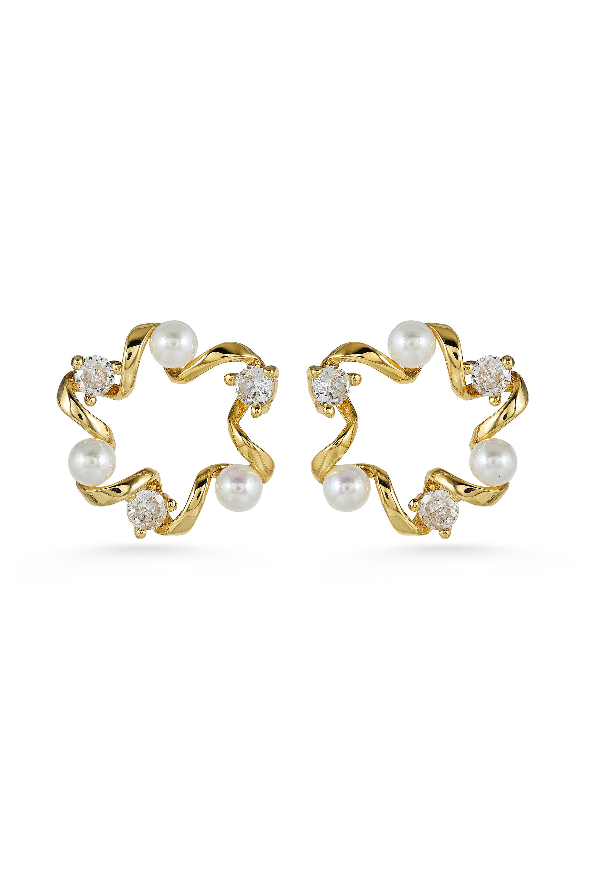 Pearl and Crystal Stud Earring