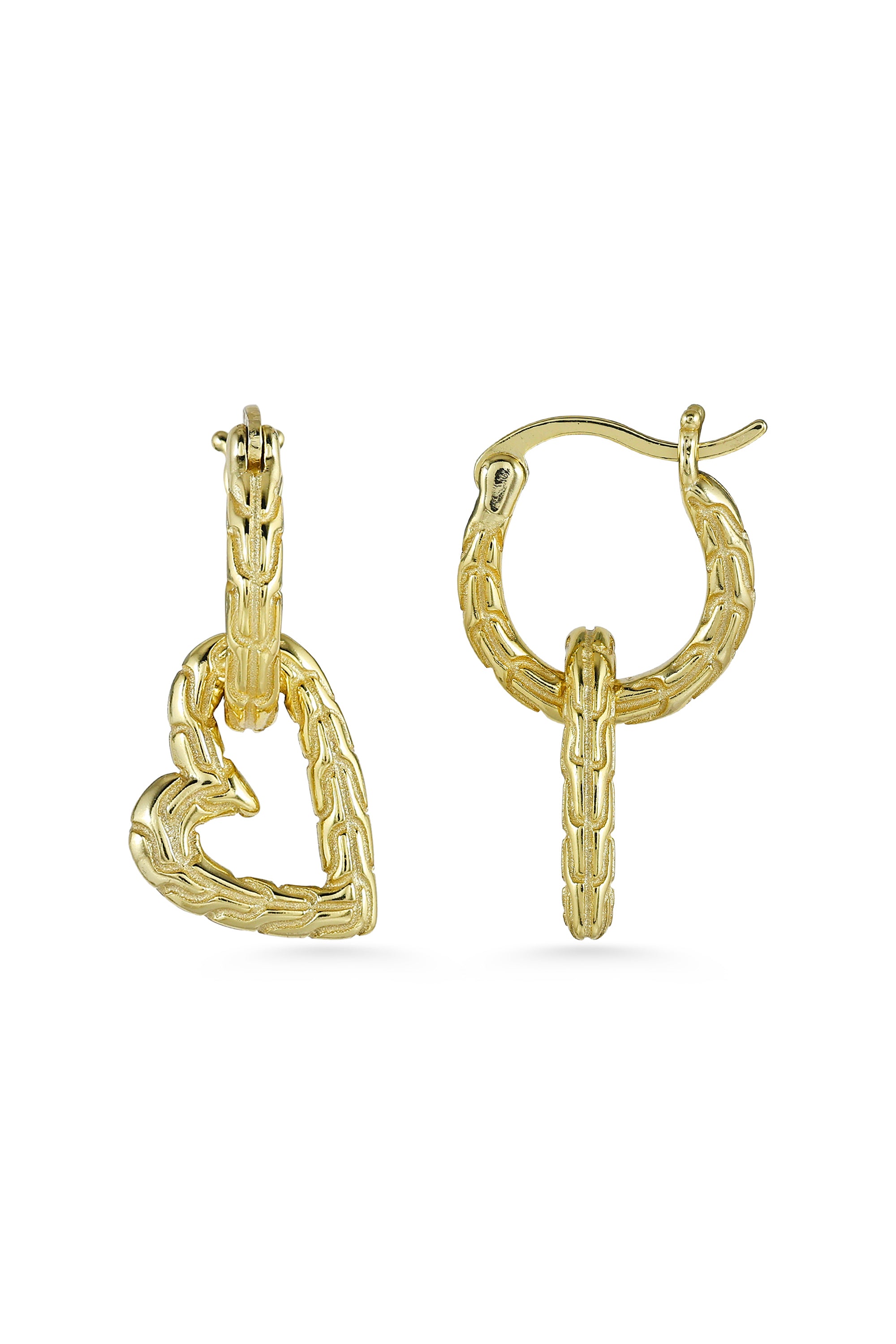 Heart Hoop Convertible Earrings
