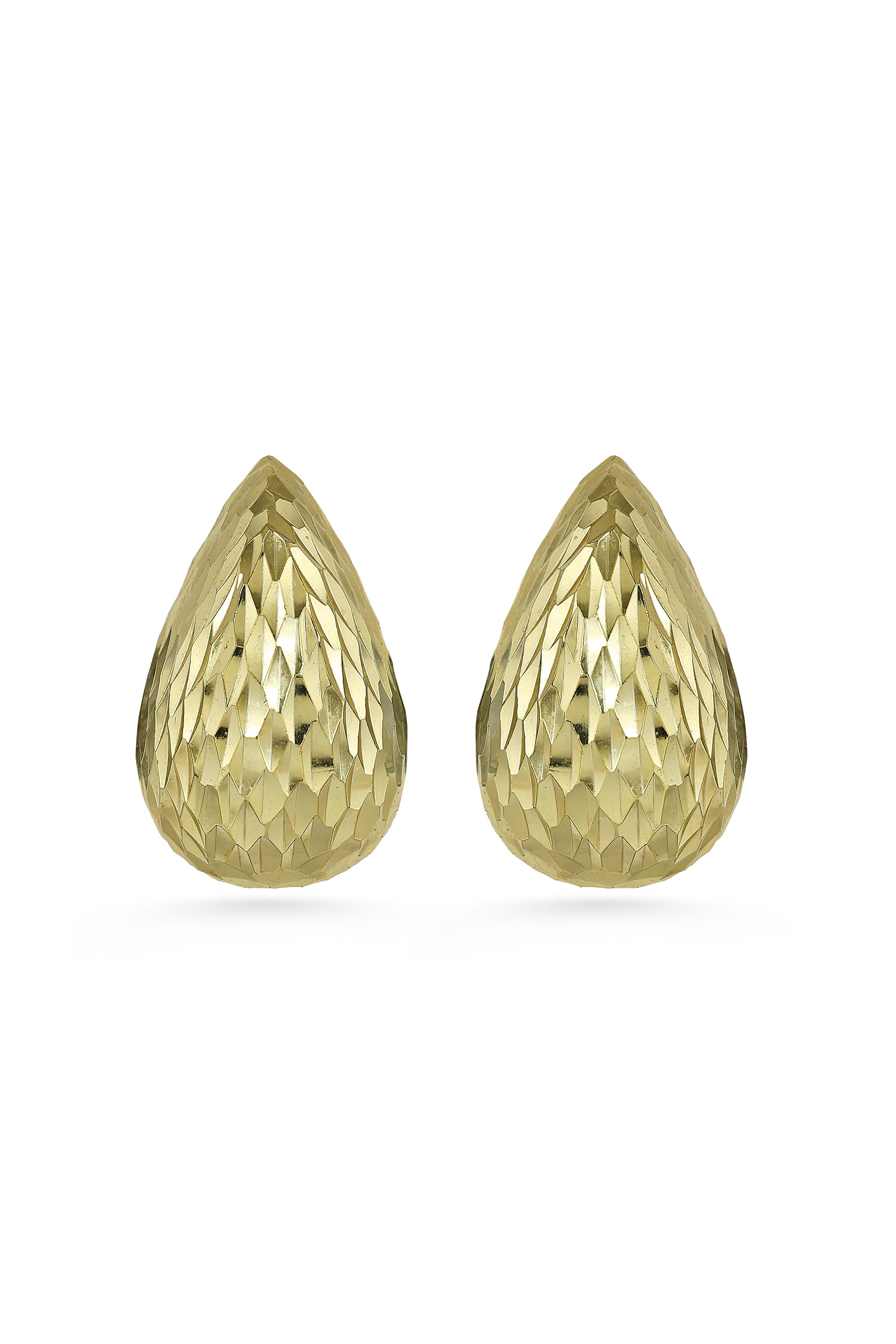 Textured Gold Dome Earrings