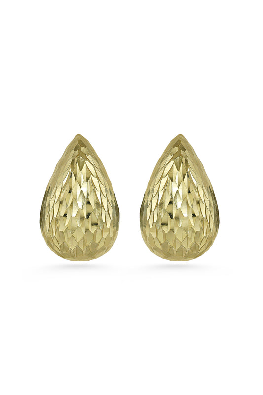 Textured Gold Dome Earrings