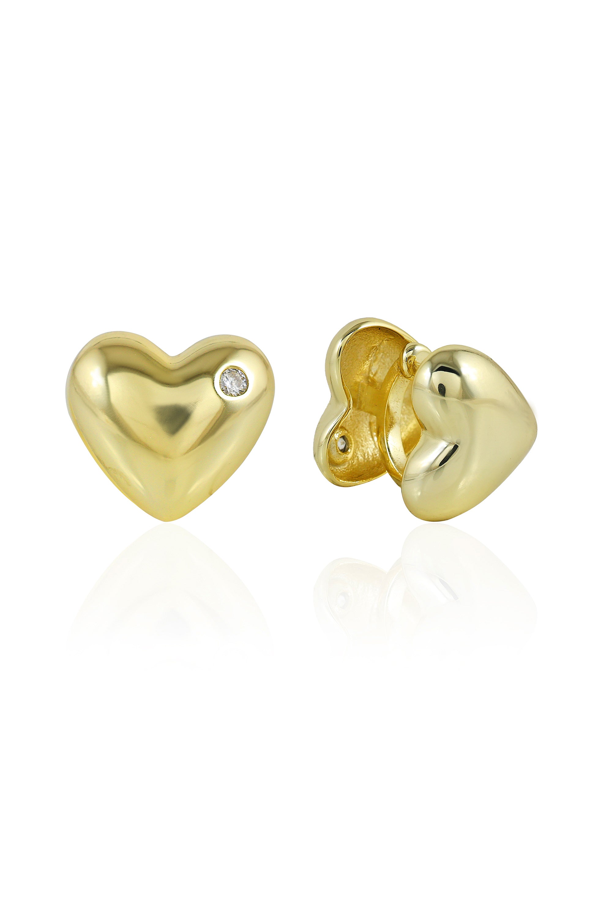 Golden Heart Ear Cuffs