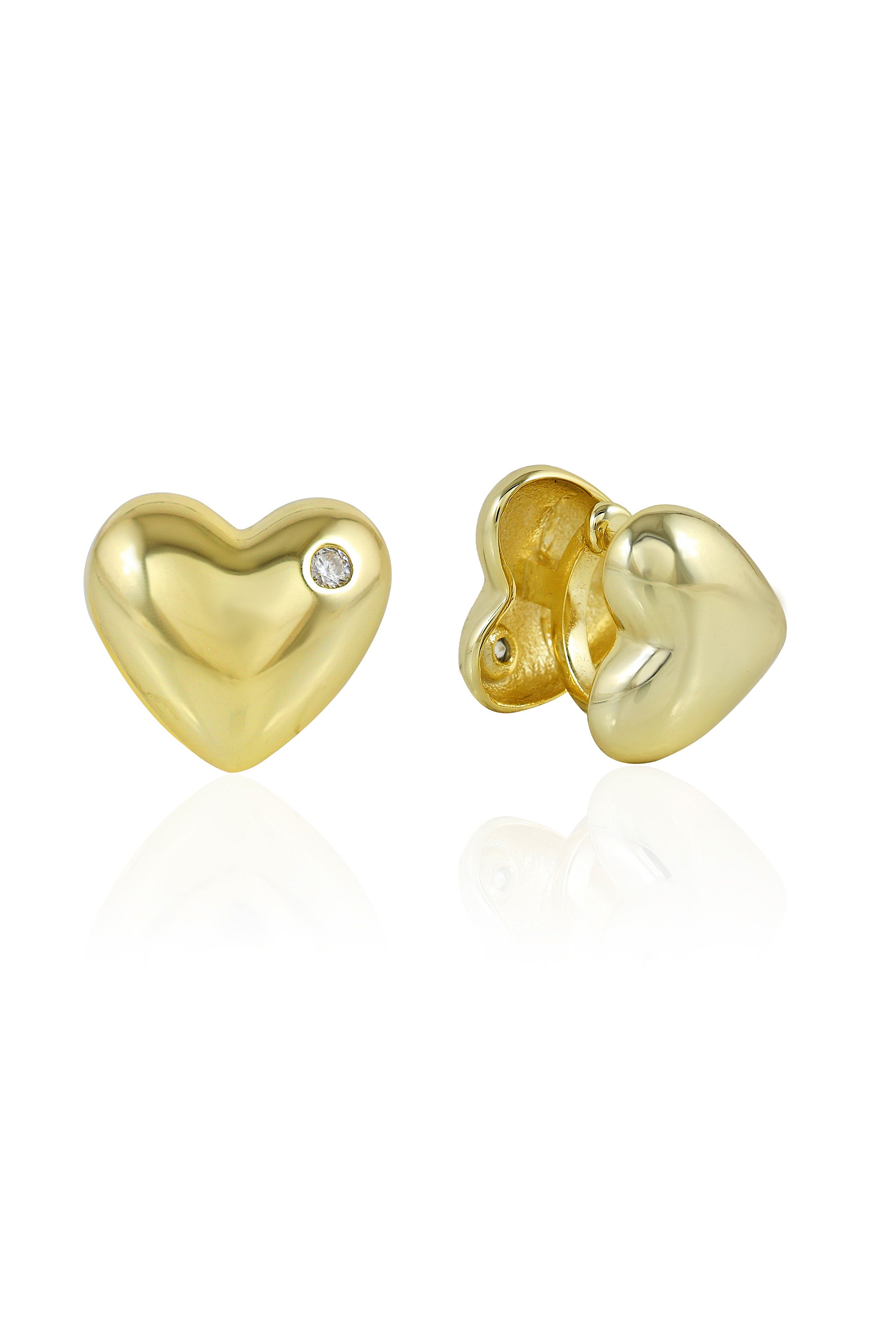 Golden Heart Ear Cuffs