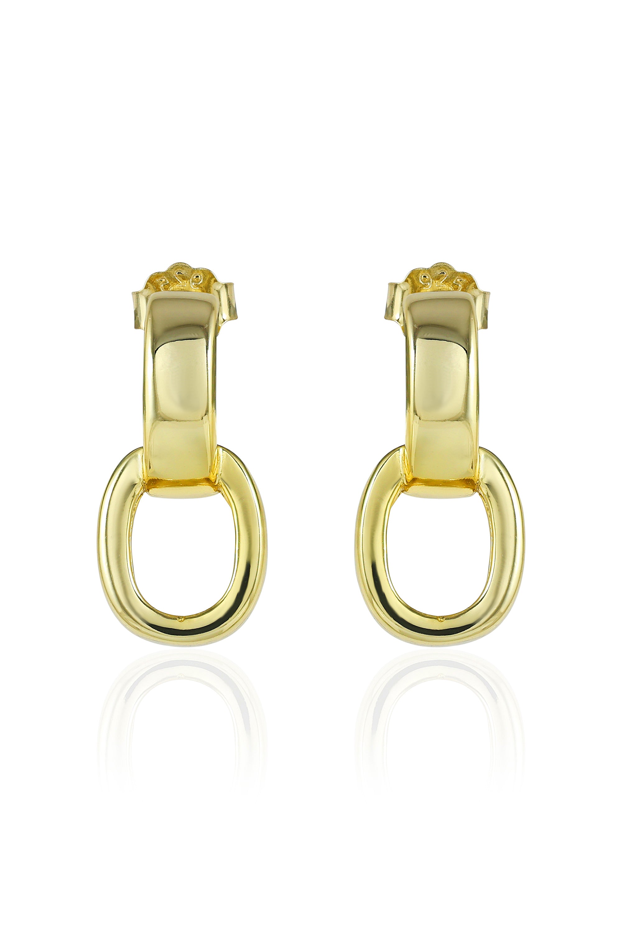 Intertwined Gold Drops Earrings