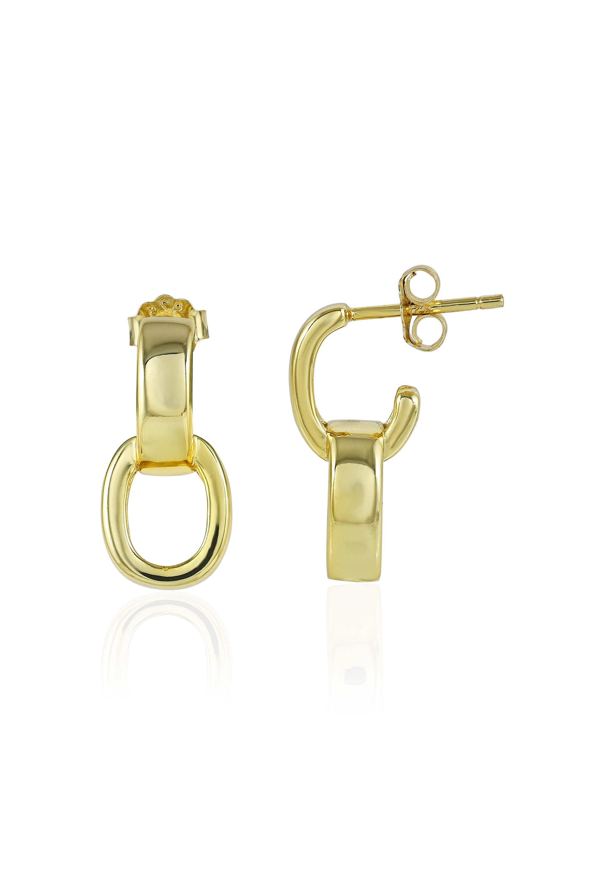 Intertwined Gold Drops Earrings
