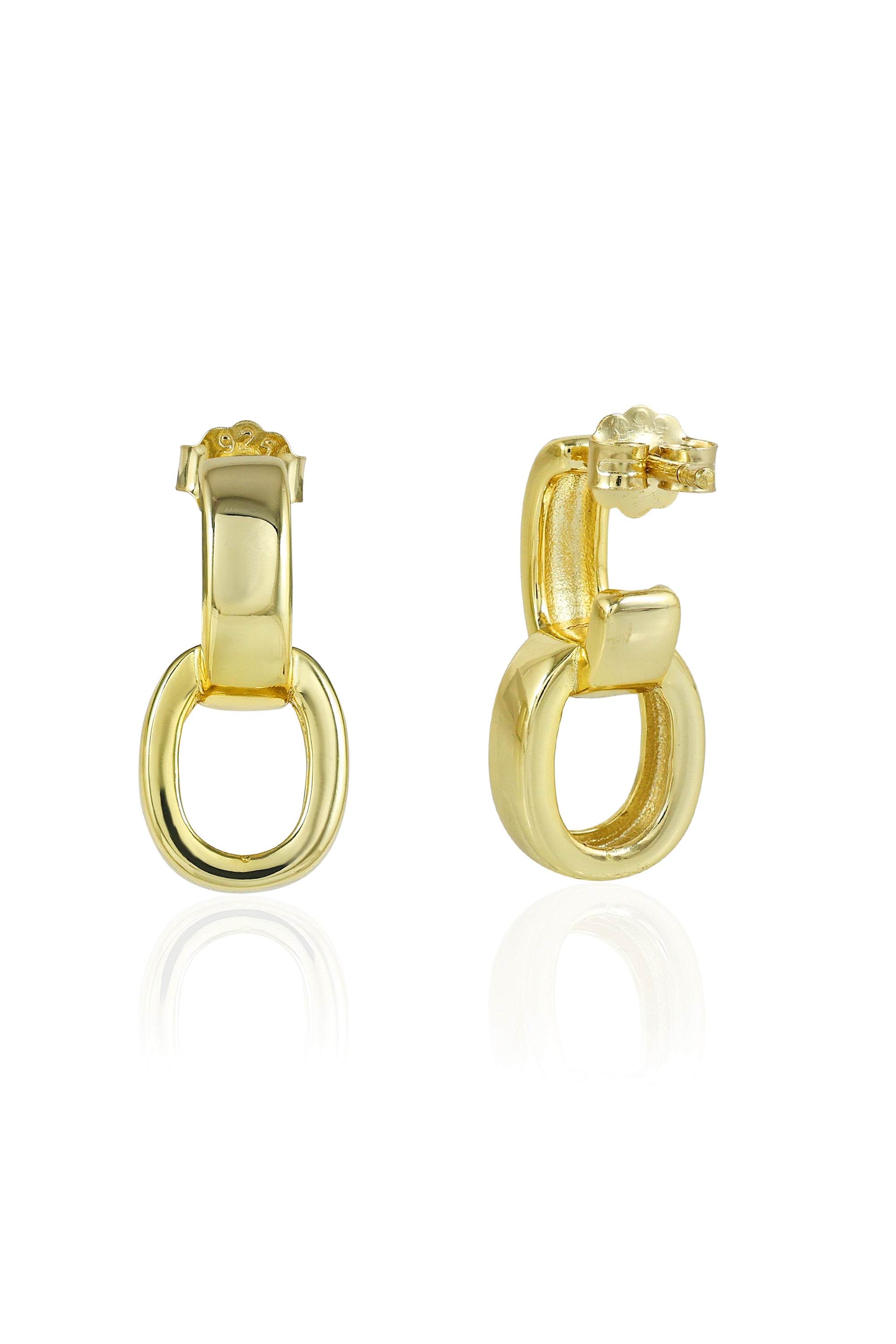 Intertwined Gold Drops Earrings