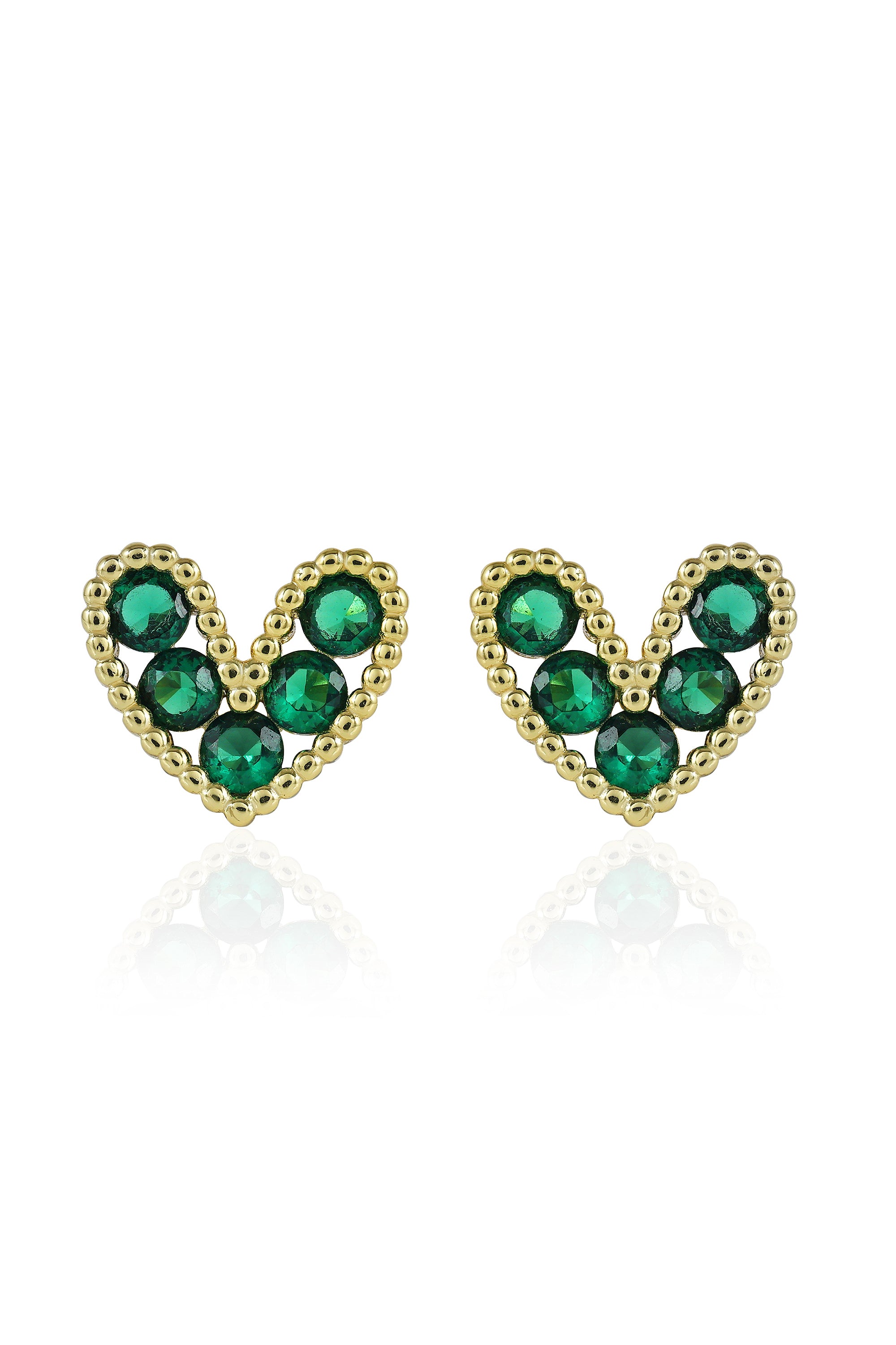 Emerald Heart Earrings